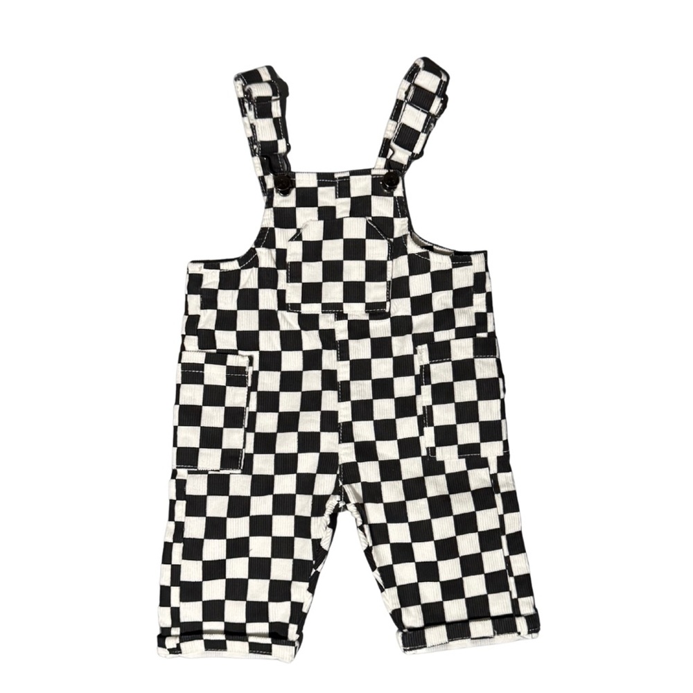 Black and White Checkered Overalls